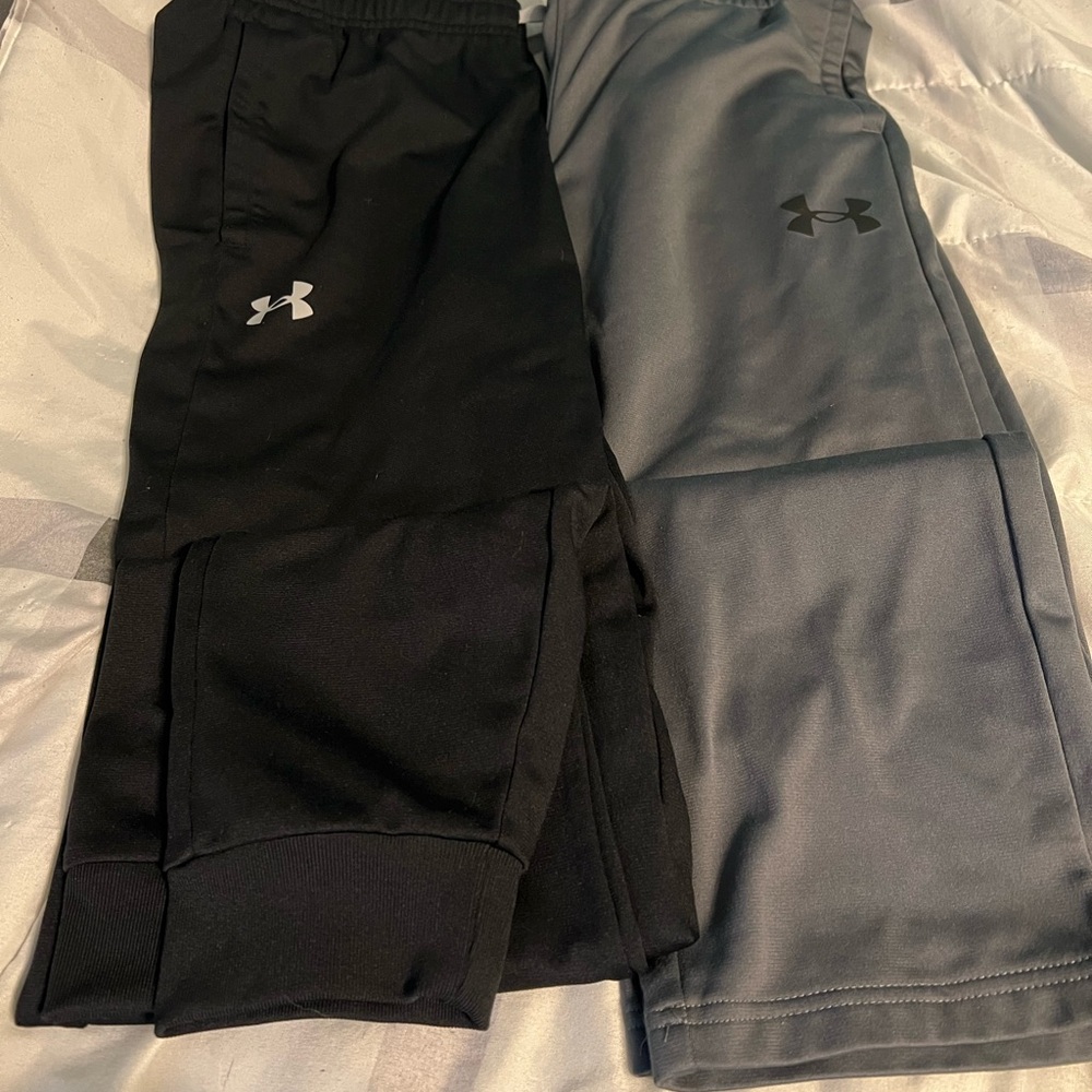Under Armour Kids Black and Gray Athletic Joggers